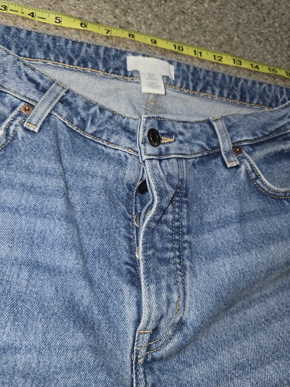 H&M 90's Light Blue Distressed Women's Straight-Leg Jeans Size 12 - Picture 5 of 7